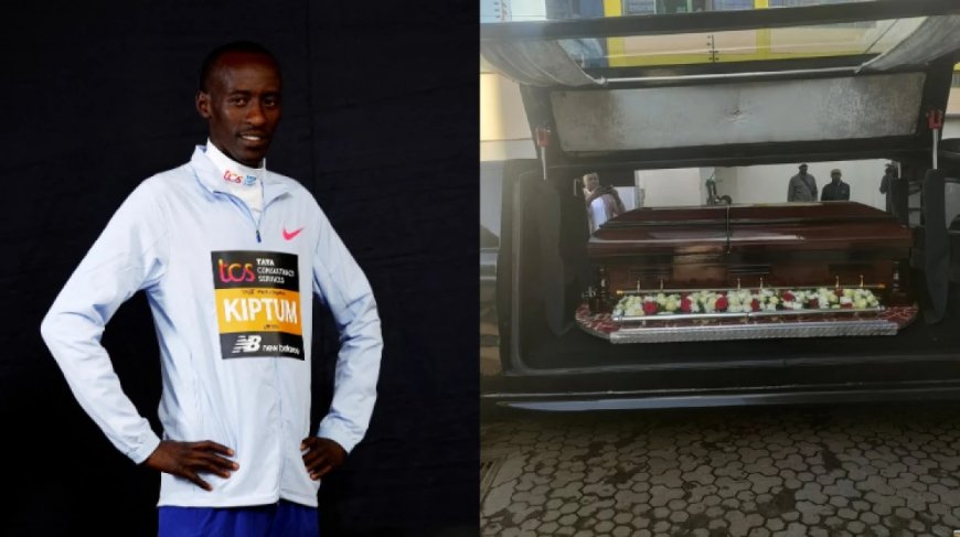 THE BODY OF KELVIN KIPTUM DEPARTS THE MORGUE FOR THE FUNERAL IN ITEN
