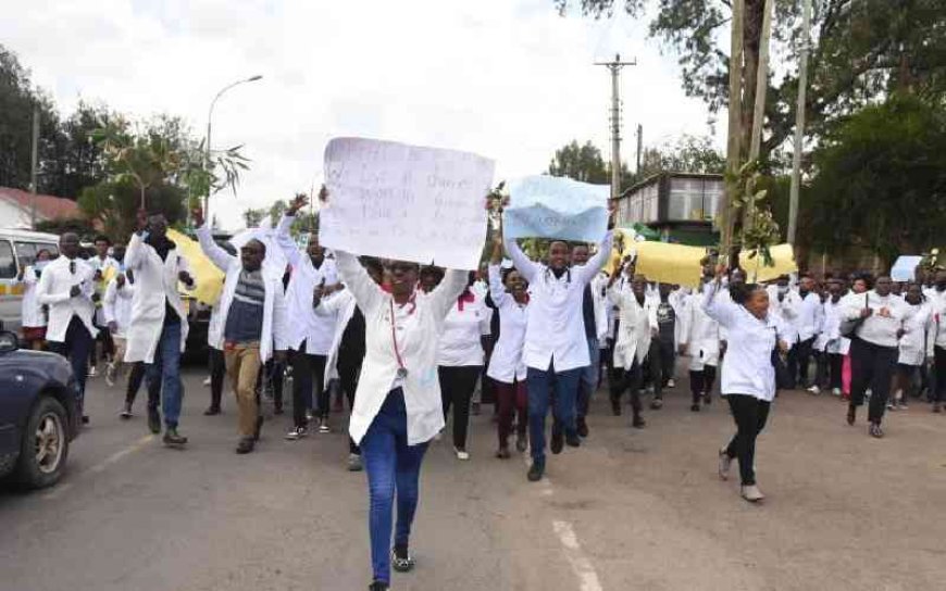 HEALTH UNIONS TO STAGE ANOTHER DEMONSTRATION ON MONDAY IN NAIROBI.