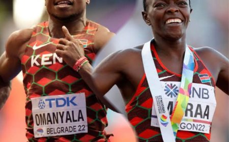 OMANYALA AND MORAA OF THE 83 ATHLETES SELECTED FOR THE WORLD ATHLETICS RELAY TRIALS
