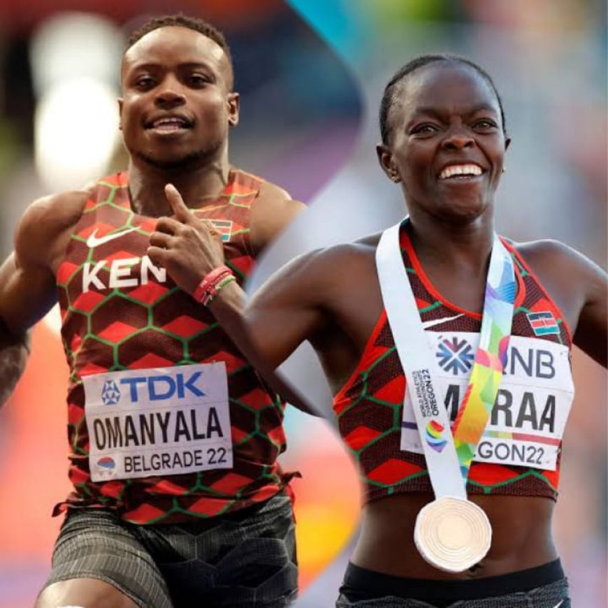 OMANYALA AND MORAA OF THE 83 ATHLETES SELECTED FOR THE WORLD ATHLETICS RELAY TRIALS