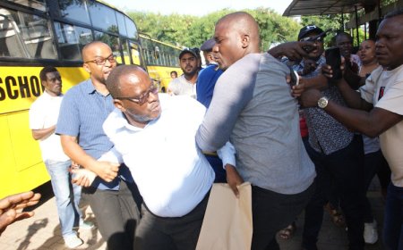 FIST FIGHT BREAKS OUT AS PARENTS FORCEFULLY THROW OUT SCHOOL`S BOARD CHAIR