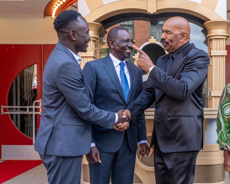 WHO IS TRENDING BUTITA A MAN HAVING A BLAST WITH PRES RUTO IN US