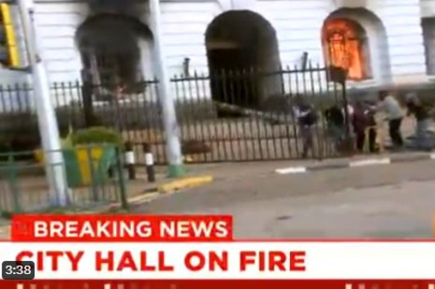 Sakaja's City Hall on Fire